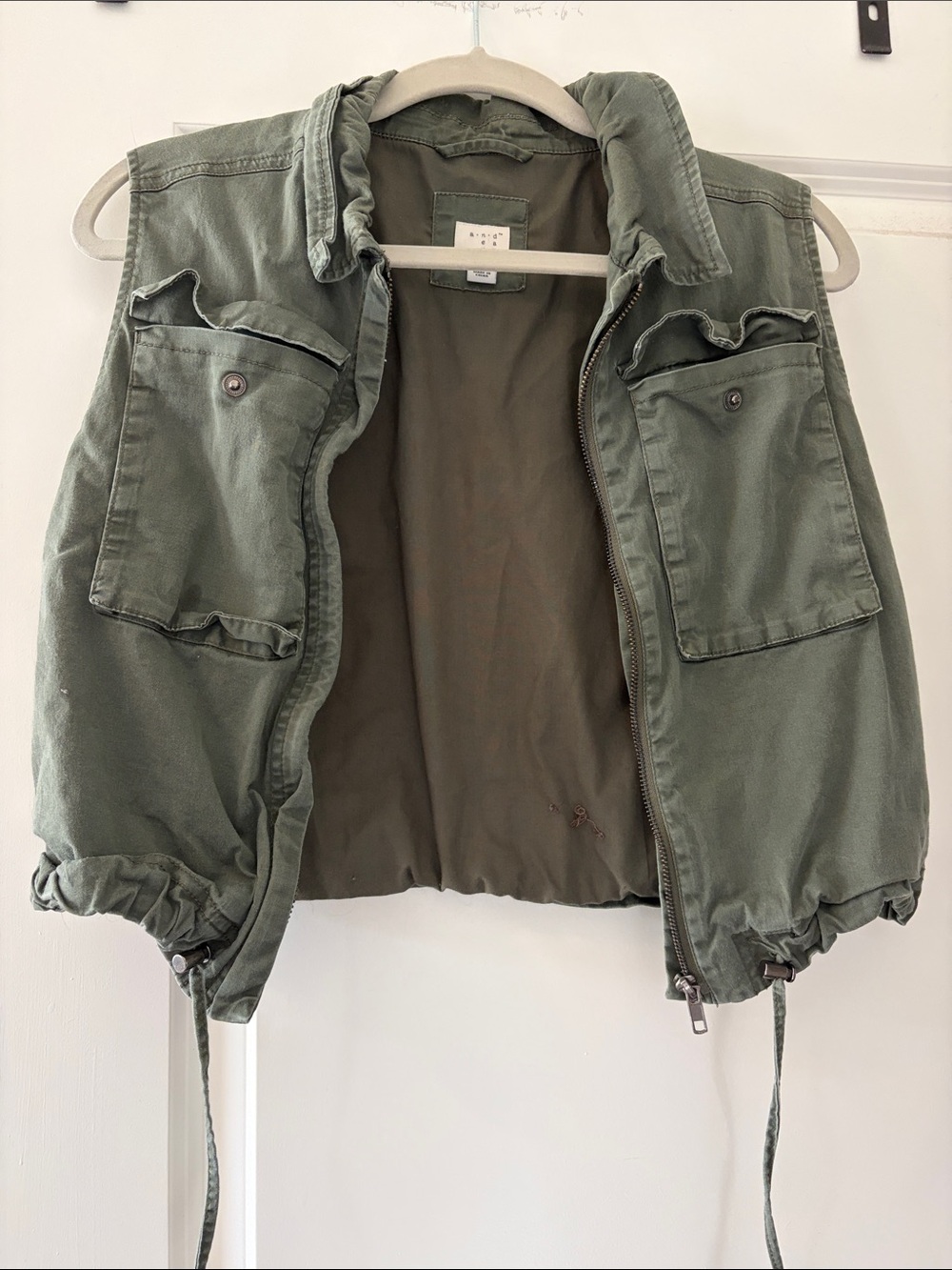 a new day Olive Green Utility Sleeveless Jacket Vest